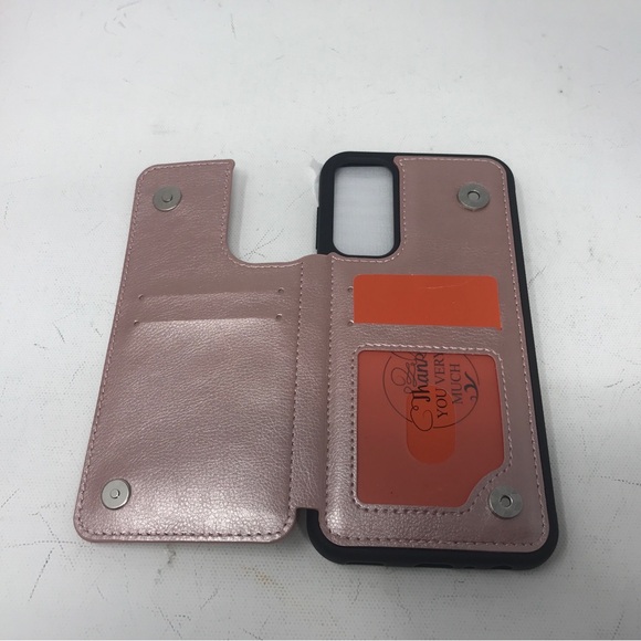 VANAVAGY Wallet Case for Galaxy A24 Phone w/Screen Protector Glass, Rose Gold - Picture 4 of 8